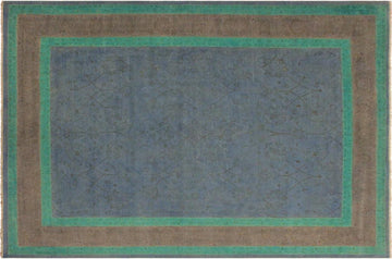 A10468, 710"x 9 9",Over Dyed                     ,8x10,Blue,GRAY,Hand-knotted                  ,Pakistan   ,100% Wool  ,Rectangle  ,652671192005